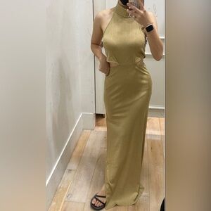 Forever 21 Gold Ribbed Dress